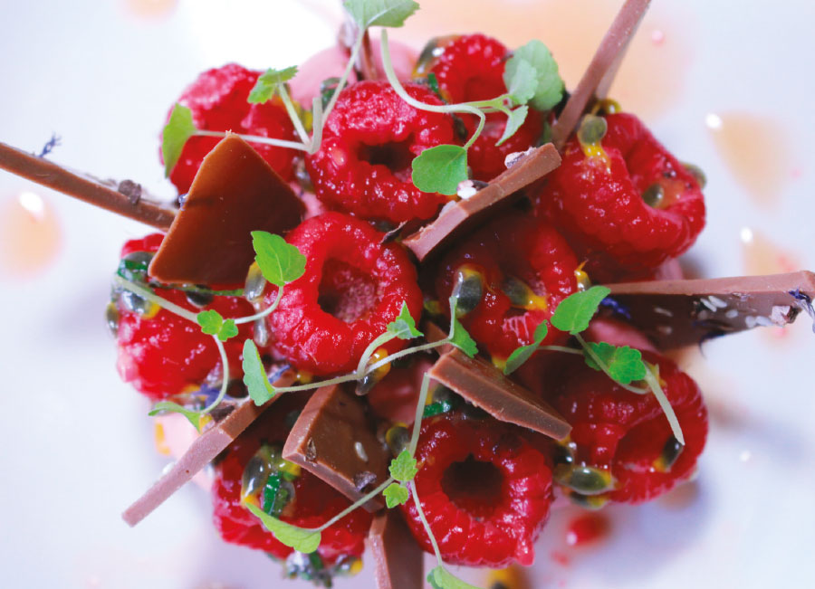 recette dessert framboise rhum
