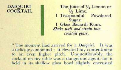 Livre sur les cocktails : Recette Daiquiri