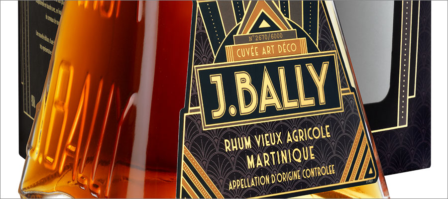 2nd edition of the pyramidal bottle of J.Bally Art Deco - Rumporter