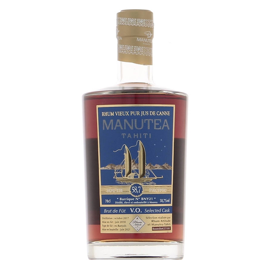 Manutea - VO Single Cask ex-banyuls – sélection Rhum Attitude