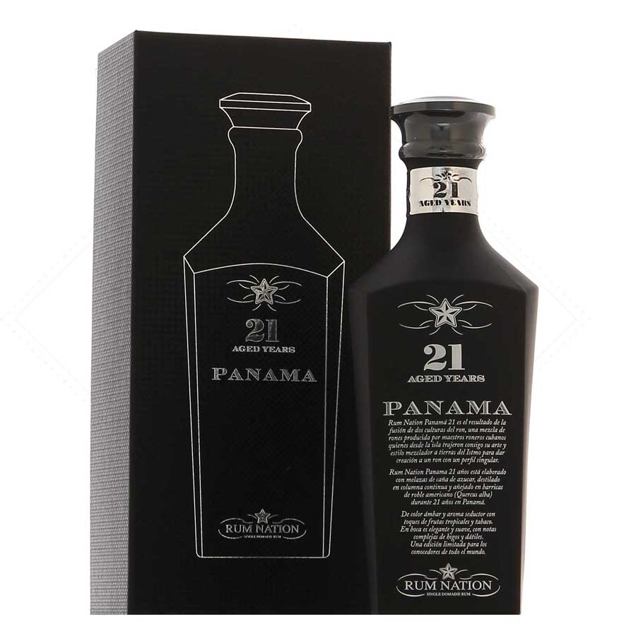 Rum Nation - 21 ans Panama Decanter Black 