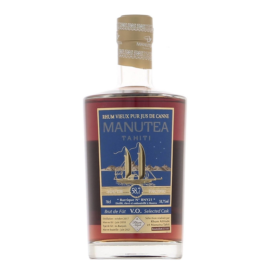 Manutea VO ex-Banyuls brut de fût - Sélection Rhum Attitude