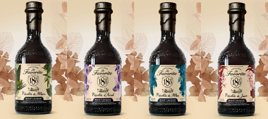 Agricole Rum La Favorite cuvee 180th harvest, March, April, May, June,  Martinique, 56%