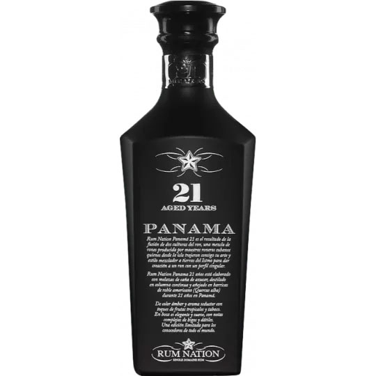 Rum Nation 21 ans Panama Decanter black