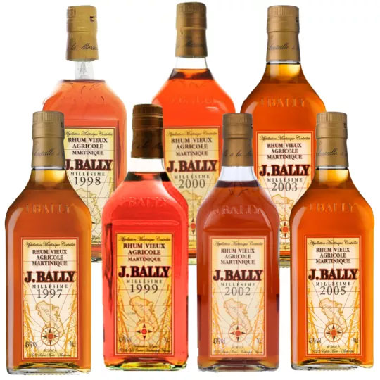 J.Bally millésimes 1997 à 2005