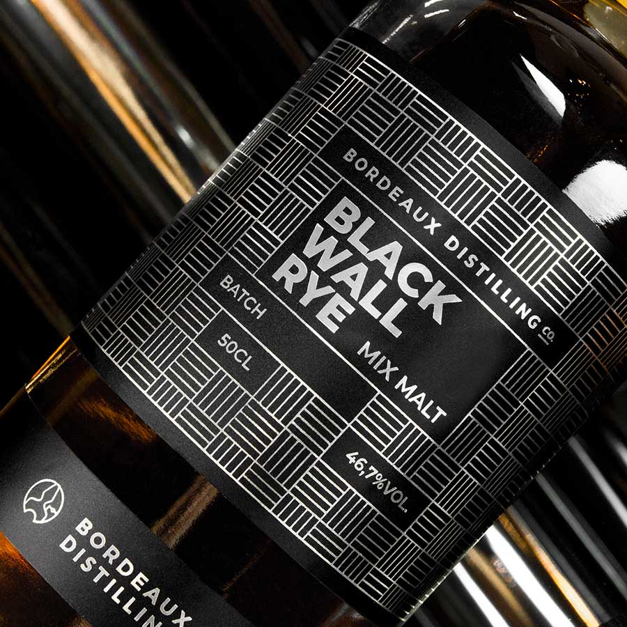 Bordeaux Distilling Company black wall Rye